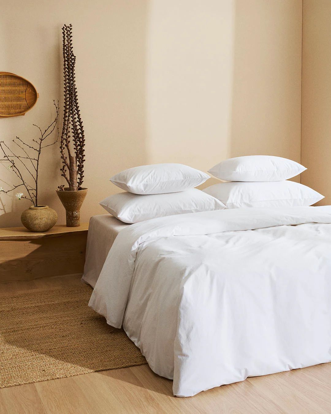 Tyynyliina perkaalipuuvillaa valkoinen - Image 3