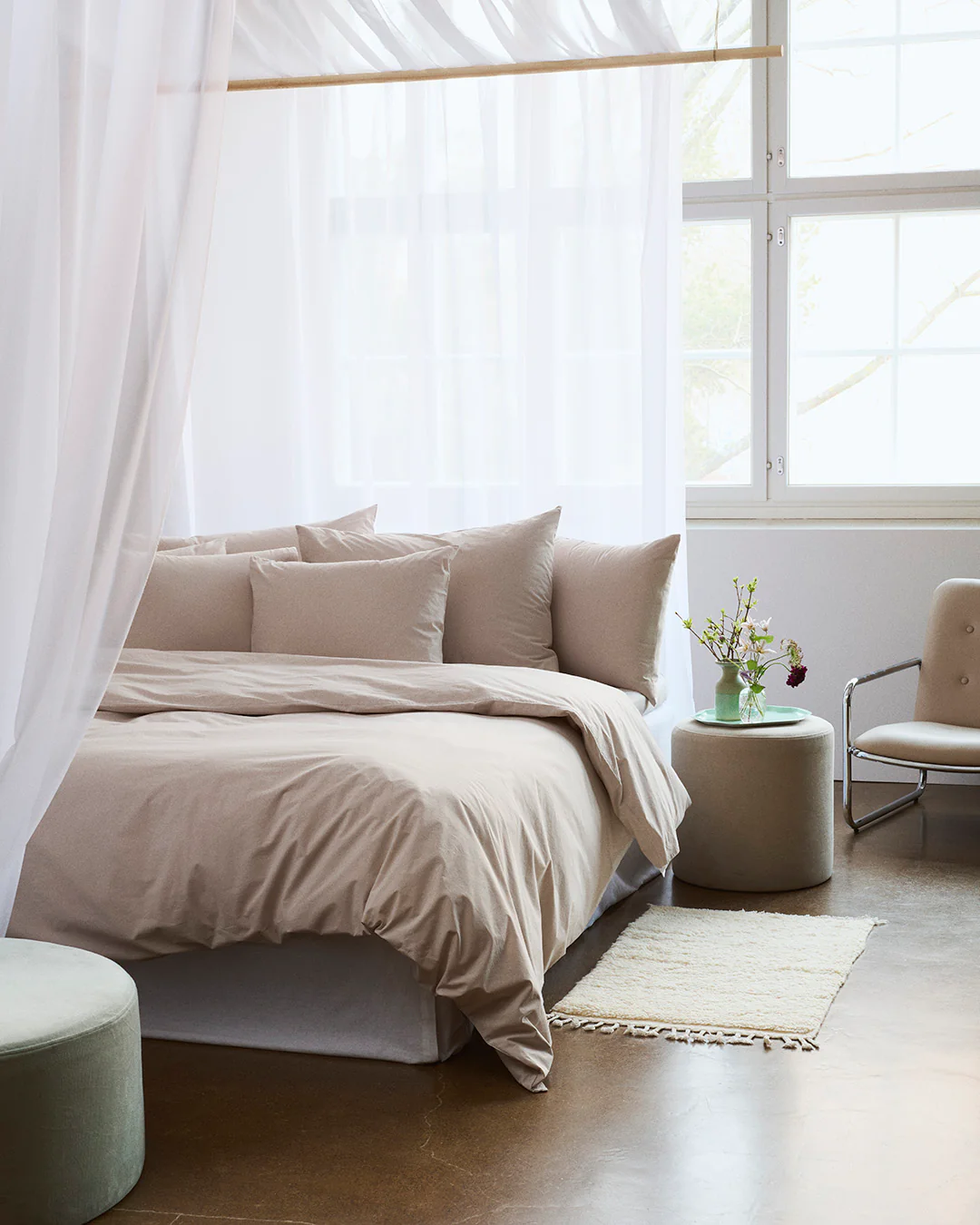 Tyynyliina perkaalipuuvillaa vehnä - Image 4