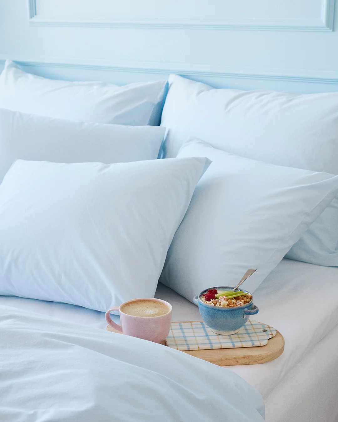 Tyynyliina perkaalipuuvillaa sininen uni - Image 3